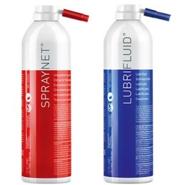 DUOPACK Lubrifluid + Spraynet Limpieza y lubricación Bien Air uso clínico,médico,hospitalario,dental y laboratorio.