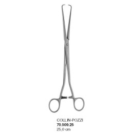 Pinza uterina COLIN-POZZI 25cm Instrumental para ginecología Dimeda uso clínico,médico,hospitalario,dental y laboratorio.
